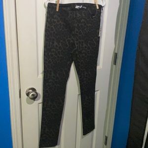 Calvin Klein Leopard Pull On Ponte Pants